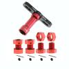 17mm Wheel Hex Wheel Hub Drive 20mm Total Depth and Wheel Nut with 17mm Wrench for ARRMA Kraton 6S Outcast 6S Notorious 6S Talion 6S Upgrades Parts (Red) view 1