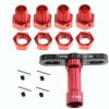 17mm Wheel Hex Wheel Hub Drive 20mm Total Depth and Wheel Nut with 17mm Wrench for ARRMA Kraton 6S Outcast 6S Notorious 6S Talion 6S Upgrades Parts (Red) view 3