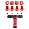 17mm Wheel Hex Wheel Hub Drive 20mm Total Depth and Wheel Nut with 17mm Wrench for ARRMA Kraton 6S Outcast 6S Notorious 6S Talion 6S Upgrades Parts (Red) view 4