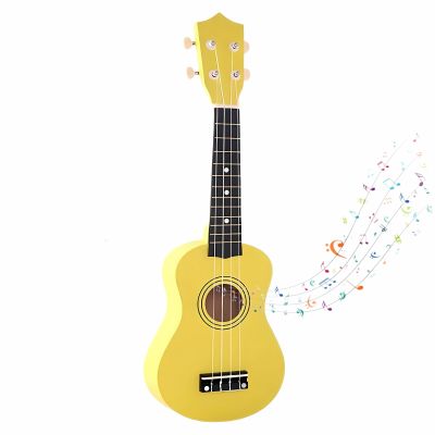 21 Inch Wooden Kids Toddler Child Children Acoustic Guitar Musical Instruments Ideal for 3-9 Year Old Boys Girls Gifts (Yellow)