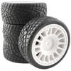 GDOOL 1/10 Scale OD2.55 RC On Road Touring Racing Tires 12mm Hub Wheel Hex Compatible with Traxxas 4 Tec 2.0 Tamiya TT01 XV01 Kyosho WR8 Sakura WLtoys HPI 1/10 Arrma Grom RC Cars(White) view 3