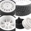 GDOOL 1/10 Scale OD2.55 RC On Road Touring Racing Tires 12mm Hub Wheel Hex Compatible with Traxxas 4 Tec 2.0 Tamiya TT01 XV01 Kyosho WR8 Sakura WLtoys HPI 1/10 Arrma Grom RC Cars(White) view 4