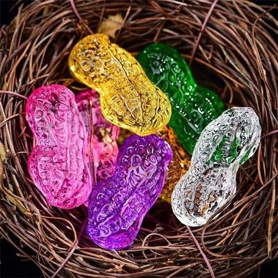 7pcs Crystal Colorful Peanut Miniatures Craft Desktop Decor Creative Home Decoration Photography Props Counter Groundnut Figures (Color : 7 Colors, Size : 7pcs)