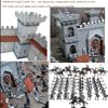 Plustopoy Medieval Castle Knight Toy Soldier Army Figurines, DIY Assembled Cavalry, Arrow Tower,8 Knights and 8 Horse, 36 Soldiers, Simulated Siege War of Attack Castle Toy for Boys view 3