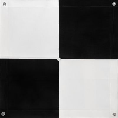 GeoGear 6 Pack (24"x24") Drone Ground Control Point GCP - UAV Aerial Drone Target for Aerial Mapping & Surveying | Grommet Pressed Black/White Checker | Pix4D & DroneDeploy | Visible from 400 Feet