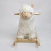 Hopscotch Squad Rocking Animal for Children Adelaide The Pink Llama Alpaca Rocker Ride on Rocking Horse for Kids Natural Solid Wood & Soft Fleece (Dela- White) view 4
