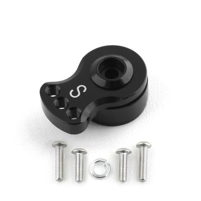 BrewJa Metal 25T Adjustable Servo Saver Arm Horn for TRAXXAS TRX-4 Axial SCX10 1/10 RC Cars Helicopter Model Boat Upgrade Parts (Color : S Black)