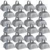 Yeshone 24 Pcs Metal Cowbell with Handle Cow Bells Noise Makers for Sporting Events Small Loud Noisemaker Cow Bell for Wedding Cheering Football Games, 3 x 2.8 x 2.5 Inch(Grey) view 1
