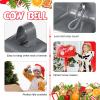 Yeshone 24 Pcs Metal Cowbell with Handle Cow Bells Noise Makers for Sporting Events Small Loud Noisemaker Cow Bell for Wedding Cheering Football Games, 3 x 2.8 x 2.5 Inch(Grey) view 3