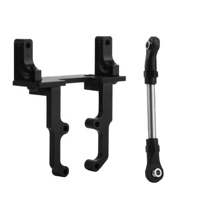 BrewJa 1 Set Metal AR44 Axle for SERVO Mount Stand with Steering Link Rod for Axial SCX10 II 90046 1/10 RC Crawler Upgrades Kits Black (Color : Black)