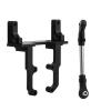 BrewJa 1 Set Metal AR44 Axle for SERVO Mount Stand with Steering Link Rod for Axial SCX10 II 90046 1/10 RC Crawler Upgrades Kits Black (Color : Black) view 1