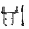 BrewJa 1 Set Metal AR44 Axle for SERVO Mount Stand with Steering Link Rod for Axial SCX10 II 90046 1/10 RC Crawler Upgrades Kits Black (Color : Black) view 2