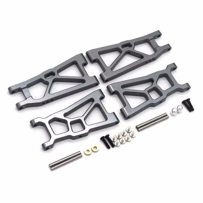 BrewJa Compatible with ZD Racing DBX-10 1:10 RC Car Desert Off-Road Vehicle Metal Upgrade Parts Front and Rear Lower Arm (Color : Dark Grey)