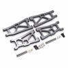 BrewJa Compatible with ZD Racing DBX-10 1:10 RC Car Desert Off-Road Vehicle Metal Upgrade Parts Front and Rear Lower Arm (Color : Dark Grey) view 1