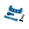 BrewJa Compatible with Wltoys 144001-02 124019 RC Remote Control car Metal PO Accessories, Steering Gear arm, Three-Piece tie Rod Set (Color : Blue) view 1