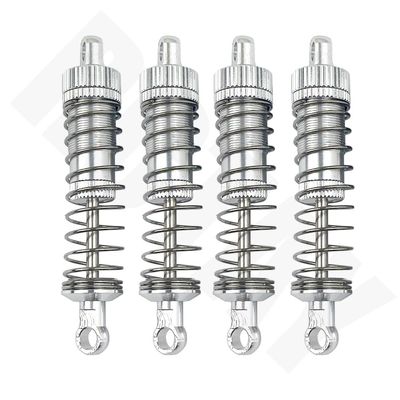 4Pcs Aluminum Metal Front&Rear Shock Absorber for 1/18 WLtoys A959 MN D90 C14 C24 Car Crawler Short Course Truck Upgrad Part (Color : Silver)
