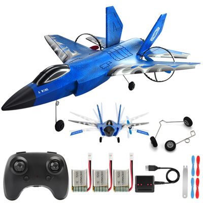 ANTSIR RC Airplane F-35 Lightning II, 2 Channel Remote Control Plane with Smart Gyro Easy to Fly Foam Rc Glider Jet Gift for Kids Boys Girls 8-12 Year Old (Blue)