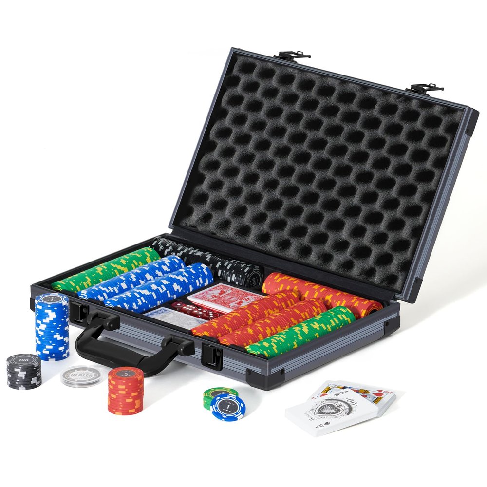 Boyzhood Poker Chips,400PCS 14 Gram Clay Poker Chip Set with Deluxe Travel Case, Numbered Chips,Poker Set for Texas Holdem Blackjack Gambling.