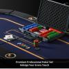 Boyzhood Poker Chips,400PCS 14 Gram Clay Poker Chip Set with Deluxe Travel Case, Numbered Chips,Poker Set for Texas Holdem Blackjack Gambling. view 2