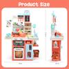 HOLYFUN Kids Kitchen Playset, Kitchen Set for Toddler with Sound and Light, Cooking Stove with Steam, Play Sink and Toy Kitchen Accessories, Pretend Kitchen Toys for Kids Girls Boys, Pink view 4