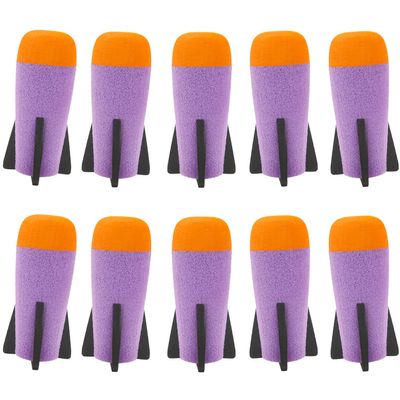 BOROLA 10 Pcs Missile Filled Foam Rocket Launcher, Compatible for Nerf N-Strike Elite Series(Purple)
