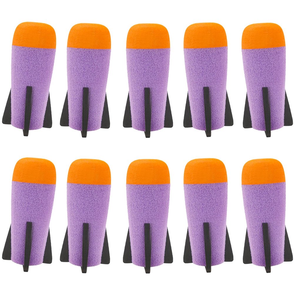 BOROLA 10 Pcs Missile Filled Foam Rocket Launcher, Compatible for Nerf N-Strike Elite Series(Purple)