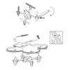20pcs/lot 55MM Long Propeller Compatible with HUB-SAN X4 H107 H107C H107D Quadcopter (10pair) (Color : 2 Pair) view 1