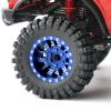 OGRC 1.0 Plus (1.2 Inches) Beadlock Wheel and Tires Set 7mm Negative Offset Wheel Rims SS Super Soft Sticky Tires for TRX4M SCX24 FCX24 AX24 1/24 1/18 RC Crawler Car - 62 * 24mm (Blue) view 2
