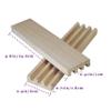 DNB Wooden Domino Racks Trays - Set of 4 Holders 3 Slots per Holder - Dominoes NOT Included view 4