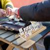 DNB Wooden Domino Racks Trays - Set of 8 Holders 5 Slots per Holder - Dominoes NOT Included view 4