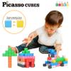 PicassoTiles Magnet Cube Building Blocks 108 Pieces 1.2" 3CM Magnetic Cubes Toy Construction Building Educational Sensory Toys with Idea Booklet for School & Preschool Kids Boys Girls Toddlers PMC303 view 2
