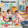 PicassoTiles Magnet Cube Building Blocks 108 Pieces 1.2" 3CM Magnetic Cubes Toy Construction Building Educational Sensory Toys with Idea Booklet for School & Preschool Kids Boys Girls Toddlers PMC303 view 4