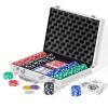 Boyzhood Poker Chips,200Pcs Poker Set with Aluminum Travel Case,11.5 Gram Poker Chips Set for Texas Holdem Blackjack Gambling view 1