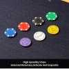 Boyzhood Poker Chips,200Pcs Poker Set with Aluminum Travel Case,11.5 Gram Poker Chips Set for Texas Holdem Blackjack Gambling view 3