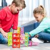 PicassoTiles 60 pc Magnet Tiles Building Block Travel Size Magnetic Marble Run Construction Toy Set Mini Diamond Marble RaceTrack Building Blocks Playset Education STEM Learning Kit Boy Girl 3+ PTMG60 view 2