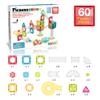 PicassoTiles 60 pc Magnet Tiles Building Block Travel Size Magnetic Marble Run Construction Toy Set Mini Diamond Marble RaceTrack Building Blocks Playset Education STEM Learning Kit Boy Girl 3+ PTMG60 view 3