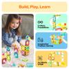 PicassoTiles 60 pc Magnet Tiles Building Block Travel Size Magnetic Marble Run Construction Toy Set Mini Diamond Marble RaceTrack Building Blocks Playset Education STEM Learning Kit Boy Girl 3+ PTMG60 view 4