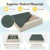Costzon Kids Sandbox with Cover, 47"x 47" HDPE Sand Box w/Oxford Cover, Bottom Liner, Reinforced Structure, Weather Resistant Outdoor Sand Pit for Backyard Lawn Garden Beach (Oxide White) view 3