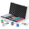 Boyzhood Poker Chips,300 Pcs Poker Set with Aluminum Travel Case,11.5 Gram Poker Chips Set for Texas Holdem Blackjack Gambling view 1
