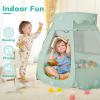 Baby Ball Pit for Toddler: with Star Lights - Pop Up Princess Play Tent for Kids - Indoor Outdoor Baby Girl Toys Birthday Gifts - NO Balls (Grayish Green Tent) view 4