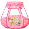 Baby Ball Pit for Toddler: with Star Lights - Pop Up Princess Play Tent for Kids - Indoor Outdoor Baby Girl Toys Birthday Gifts - NO Balls (Pink Tent) view 1