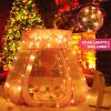 Baby Ball Pit for Toddler: with Star Lights - Pop Up Princess Play Tent for Kids - Indoor Outdoor Baby Girl Toys Birthday Gifts - NO Balls (Pink Tent) view 2