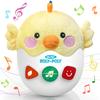 WOWOHAGE Baby Toys 0-6-12 Months, Chick Musical Plush Cute Stuffed Animal Infant Tummy Toys with Light & Sounds, Roly-Poly Sensory Toy Birthday Valentines Easter Egg Gift for Newborn Boys & Girls view 1