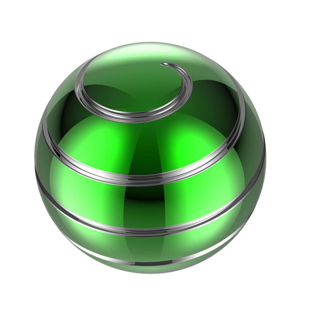 Apqdw Desk Toys, 1.77'' Kinetic Spinning Ball for Adults, Kinetic Fidget Desk Toys for Party Favors, Christmas Stocking Stuffers, Easter Basket (45MM, Green A)