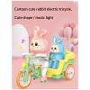 Adorable Rabbit Toy with Charge Battery, 2023 New Electric Cartoon Rabbits Guitarist Toy, Can Singing Dancing Music Lighting Rabbit Tricycle Toys, Christmas Birthday Gifts for Kids (C) view 2