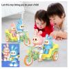 Adorable Rabbit Toy with Charge Battery, 2023 New Electric Cartoon Rabbits Guitarist Toy, Can Singing Dancing Music Lighting Rabbit Tricycle Toys, Christmas Birthday Gifts for Kids (C) view 3