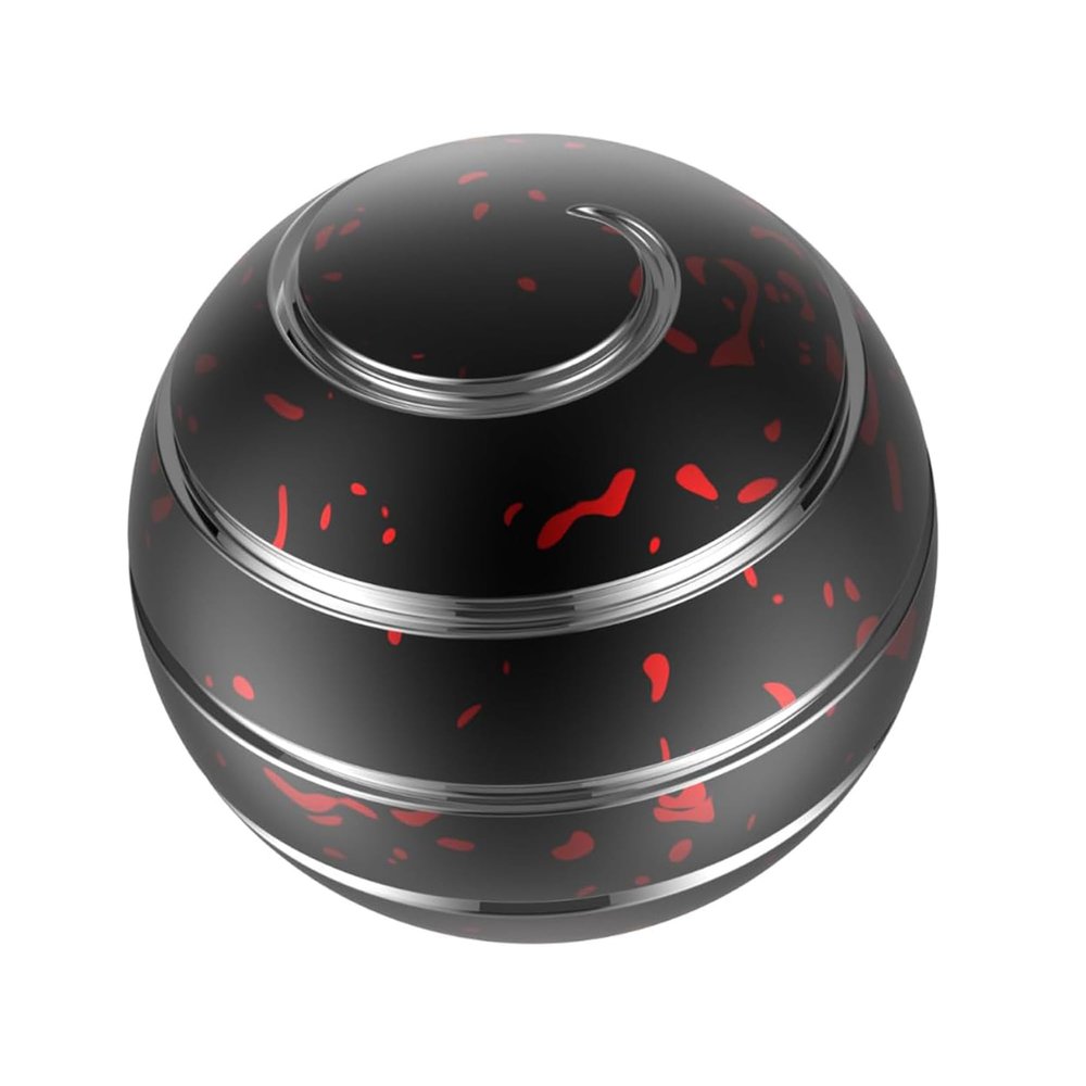 Apqdw Fidget Toys Adults, 2.17'' Kinetic Spinning Desk Toys, Metal Fidget Spinners for Adults,Desk Toys for Office for Adults, Fidgets for Kids (55MM, Black Red)