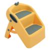 2 Step Stool 3 in 1 Toilet Potty Training Stool Slip Proof Folding 2 Step Sink Bathroom Toilet Stool for Potty Training with Safety Lock Kitchen Helper Stool (Yellow) view 1
