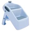 2 Step Stool 3 in 1 Toilet Potty Training Stool Slip Proof Folding 2 Step Sink Bathroom Toilet Stool for Potty Training with Safety Lock Kitchen Helper Stool (Blue) view 1