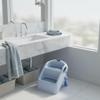 2 Step Stool 3 in 1 Toilet Potty Training Stool Slip Proof Folding 2 Step Sink Bathroom Toilet Stool for Potty Training with Safety Lock Kitchen Helper Stool (Blue) view 2